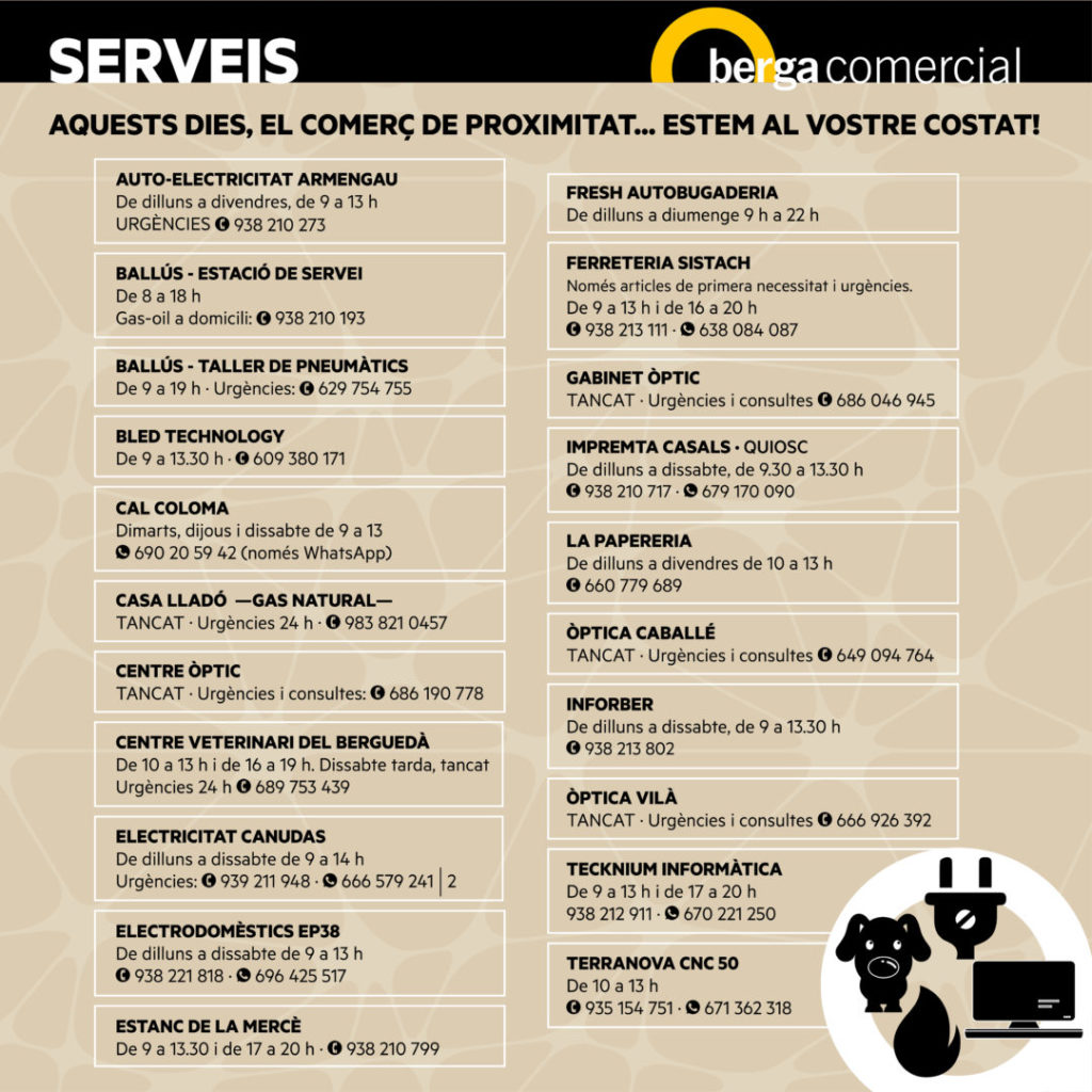 CORONAVIRUS HORARIS OBERTS serveis